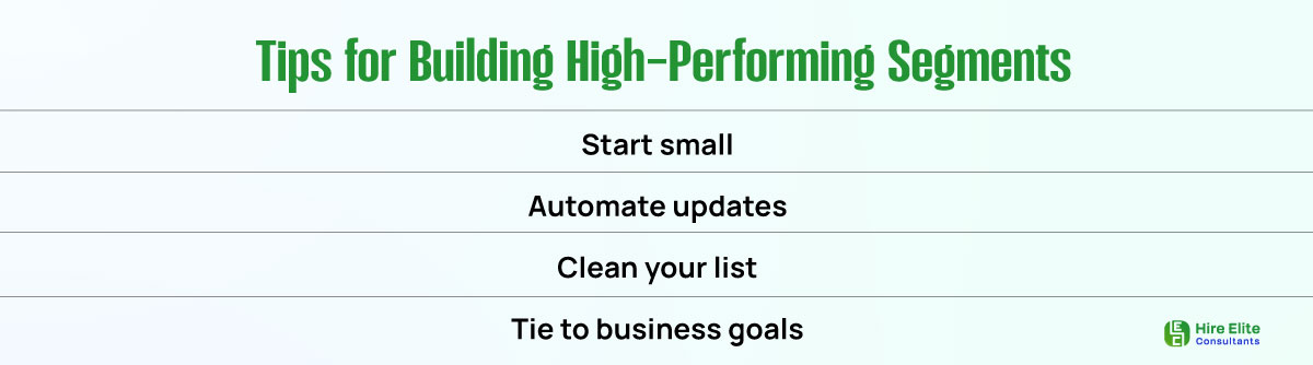 Tips for Building High Performing Segments
